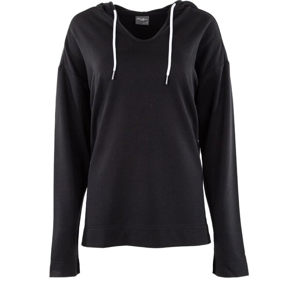 Eddie Bauer Women's Charlotte Black Pullover Hoodie/NWT/XL - Picture 1 of 12